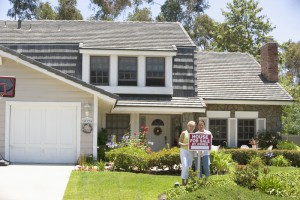 Man, Woman, My House, Family, Garden, Bench, Happy, House, Front